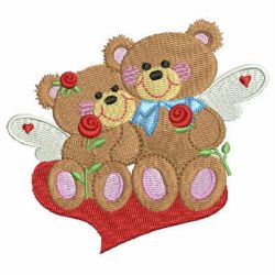 Valentine Angel Bears 08 machine embroidery designs