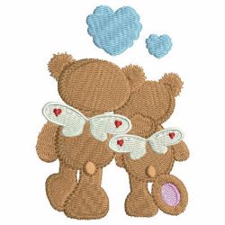 Valentine Angel Bears 09 machine embroidery designs