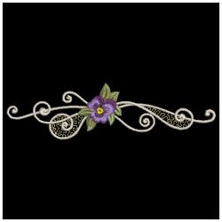 Heirloom Pansy Decoration 09(Lg) machine embroidery designs
