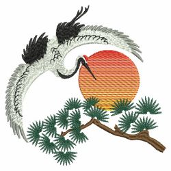 Oriental Cranes 01(Lg) machine embroidery designs