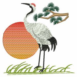 Oriental Cranes 03(Sm) machine embroidery designs