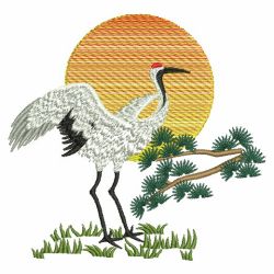 Oriental Cranes 04(Md) machine embroidery designs