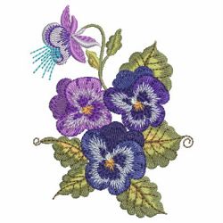 Pansies 01 machine embroidery designs