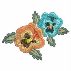 Pansies 09 machine embroidery designs
