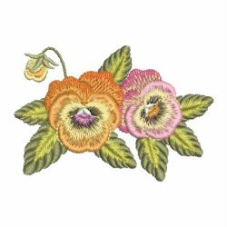 Pansies 10 machine embroidery designs