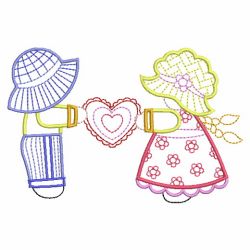 Vintage Lovers Sunbonnets 02(Lg) machine embroidery designs