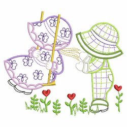 Vintage Lovers Sunbonnets 07(Sm) machine embroidery designs