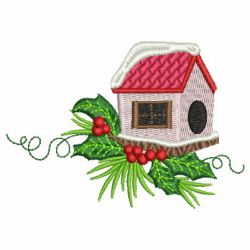 Winter Birdhouses 02 machine embroidery designs