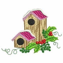 Winter Birdhouses 07 machine embroidery designs