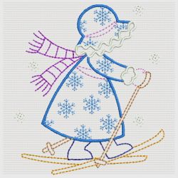 Vintage Winter Sunbonnets 02(Sm) machine embroidery designs