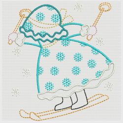 Vintage Winter Sunbonnets 04(Lg) machine embroidery designs