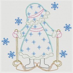 Vintage Winter Sunbonnets 05(Lg) machine embroidery designs