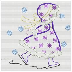 Vintage Winter Sunbonnets 06(Md) machine embroidery designs