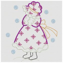 Vintage Winter Sunbonnets 07(Md) machine embroidery designs