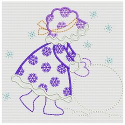 Vintage Winter Sunbonnets 08(Md) machine embroidery designs