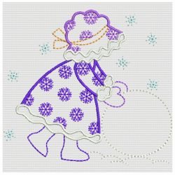 Vintage Winter Sunbonnets 08(Sm) machine embroidery designs