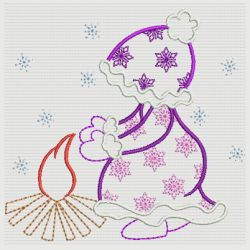 Vintage Winter Sunbonnets 09(Md) machine embroidery designs
