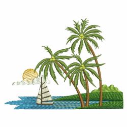 Summer Scenery 10(Lg) machine embroidery designs