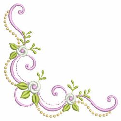 Delightful Rose Corner 01(Lg) machine embroidery designs