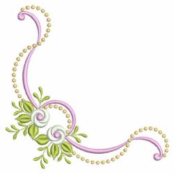 Delightful Rose Corner 02(Lg) machine embroidery designs