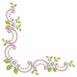 Delightful Rose Corner 05(Md) machine embroidery designs