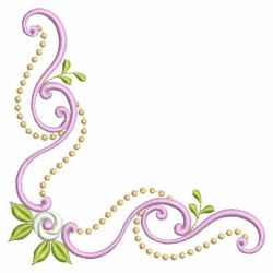 Delightful Rose Corner 06(Lg) machine embroidery designs