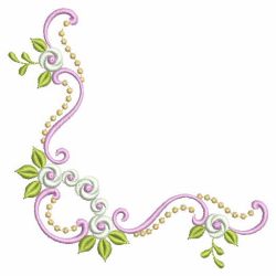 Delightful Rose Corner 07(Md) machine embroidery designs