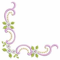 Delightful Rose Corner 08(Lg) machine embroidery designs