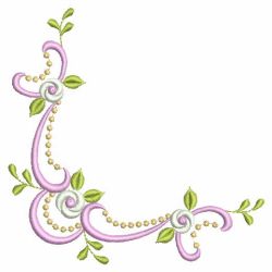 Delightful Rose Corner 09(Sm) machine embroidery designs