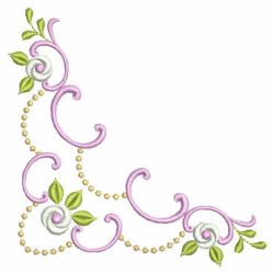 Delightful Rose Corner 10(Lg) machine embroidery designs