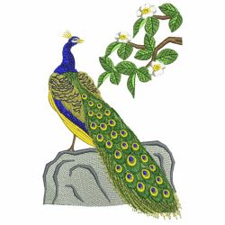Floral Peacocks 02 machine embroidery designs