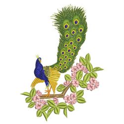 Floral Peacocks 06 machine embroidery designs