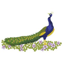 Floral Peacocks 07 machine embroidery designs