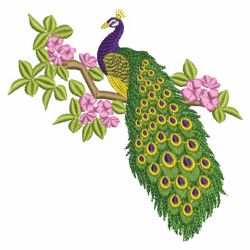 Floral Peacocks 08 machine embroidery designs