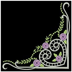 Delightful Rose Corner 2(Md) machine embroidery designs