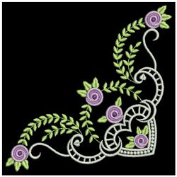 Delightful Rose Corner 2 04(Md) machine embroidery designs