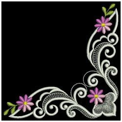 Colorful Daisy Corners 03(Md) machine embroidery designs