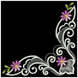 Colorful Daisy Corners 03(Sm) machine embroidery designs