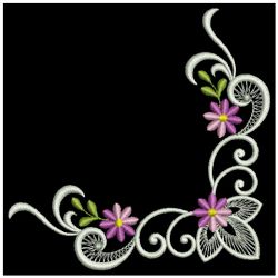 Colorful Daisy Corners 08(Lg) machine embroidery designs