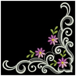 Colorful Daisy Corners 10(Md) machine embroidery designs