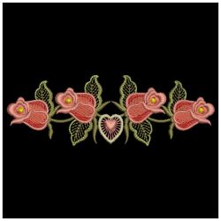 Red Roses Border(Md) machine embroidery designs