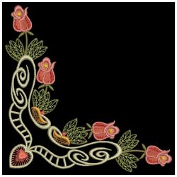Red Roses Corner 01(Lg) machine embroidery designs