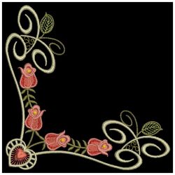 Red Roses Corner 02(Lg) machine embroidery designs