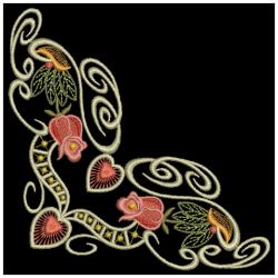 Red Roses Corner 04(Lg) machine embroidery designs