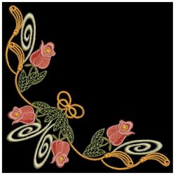 Red Roses Corner 05(Lg) machine embroidery designs