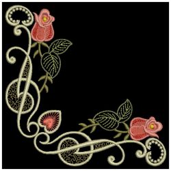 Red Roses Corner 07(Sm) machine embroidery designs