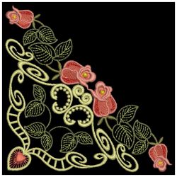 Red Roses Corner 09(Md) machine embroidery designs