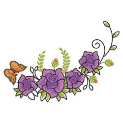 Artistic Roses 11(Md) machine embroidery designs