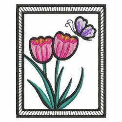 Decorative Tulips 01 machine embroidery designs