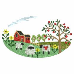 Country Scenery 07(Md) machine embroidery designs